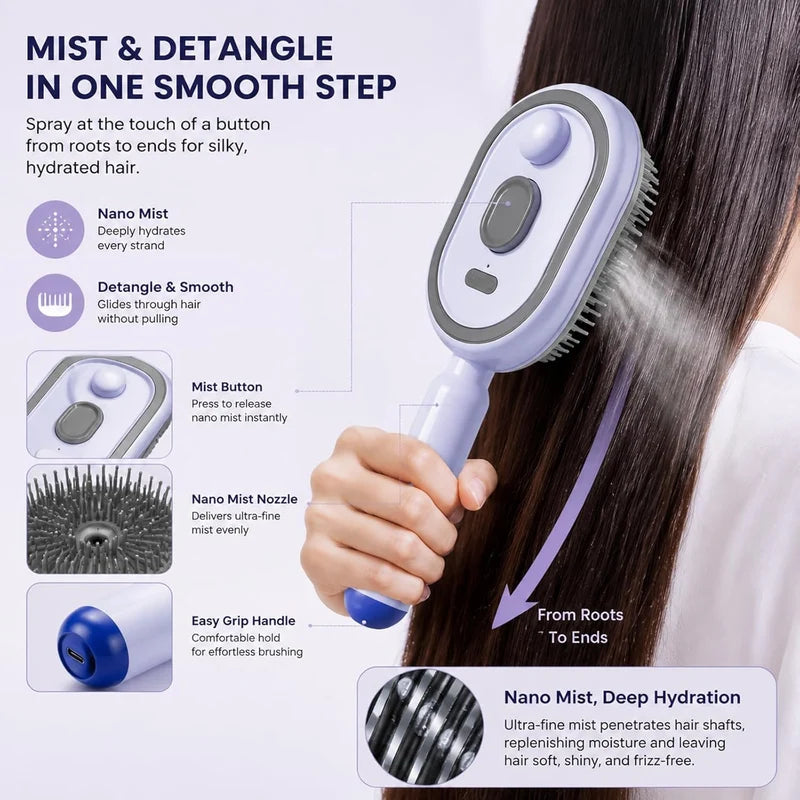 Electric Spray Retractable Air Cushion Comb